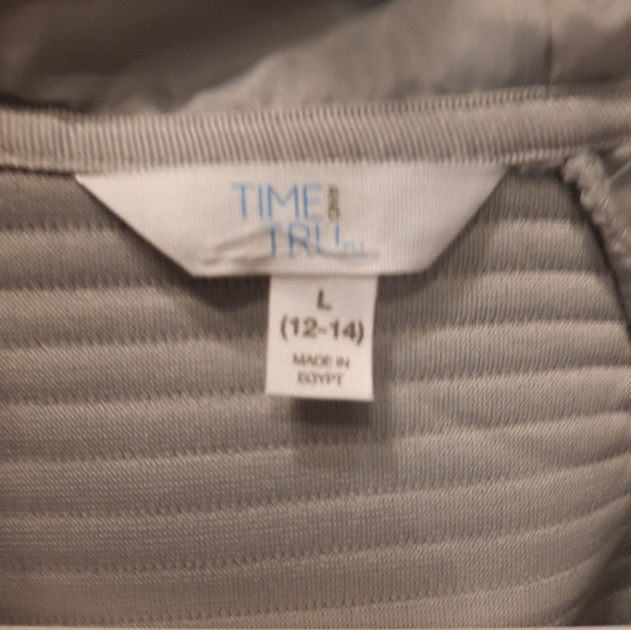 NWT Womend Time and Tru Gray Quilted Jacket Large 12-14 - Picture 2 of 5